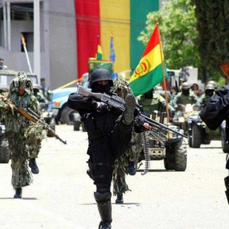 Army Parade in La Paz, Bolivia