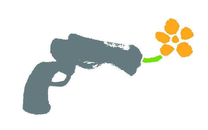 World Without War logo - a gun with a flower in it