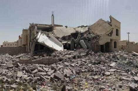A destroyed house in Yemen. Photo: wikipedia