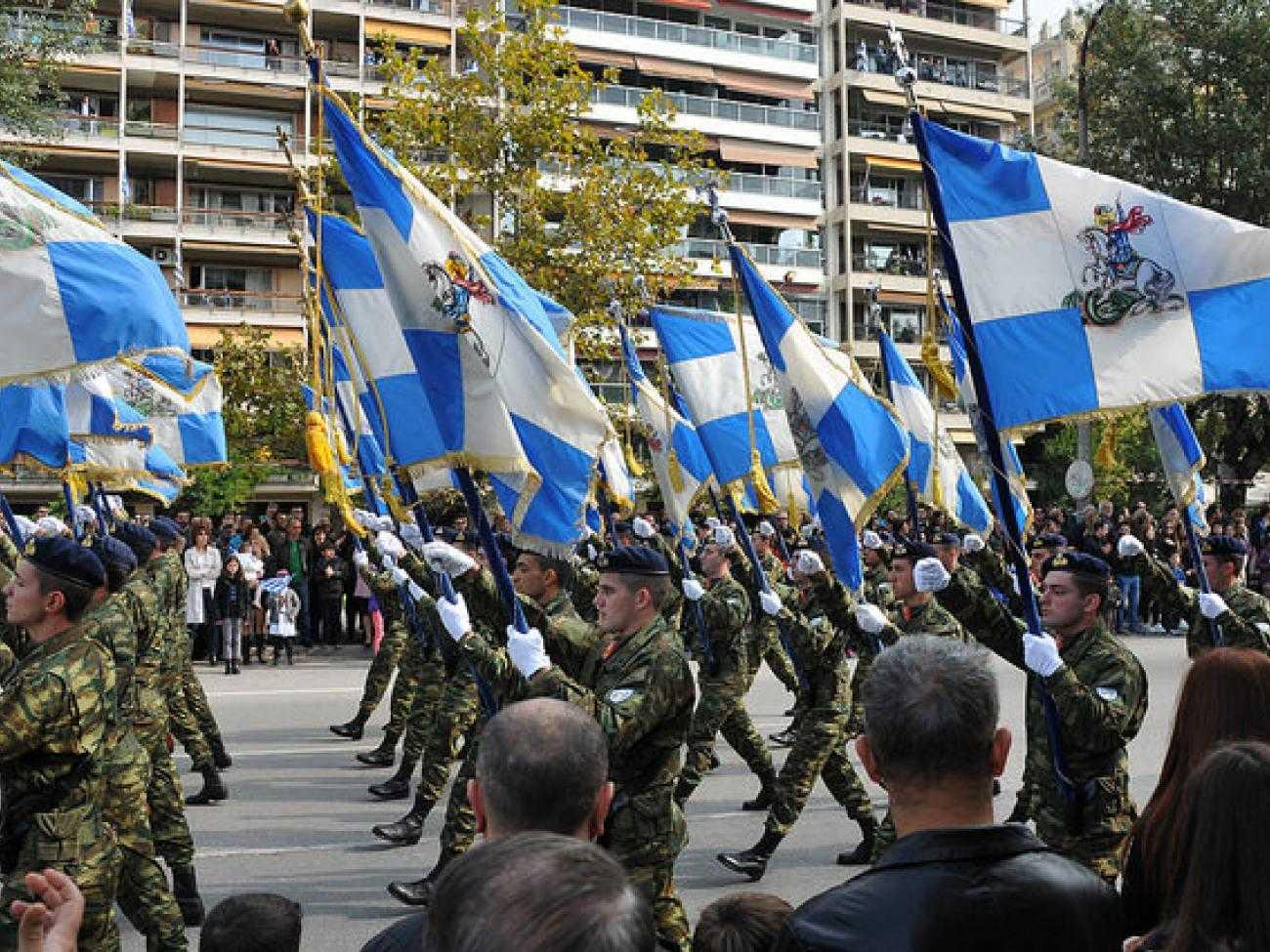 A military parade in Thessaloniki, Greece in 2015. Photo from Flickr