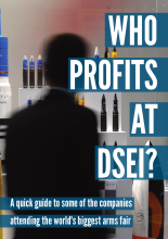Cover of the Who Profits at DSEI? bookley