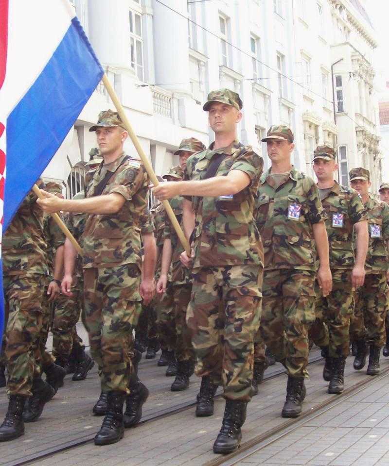 A military parade in Croatia